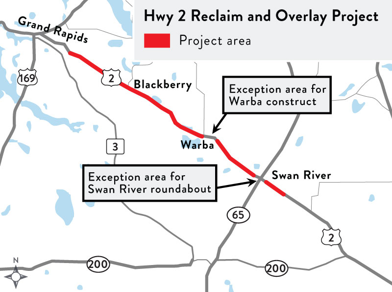 A rendering of the Hwy 2 reclaim project.