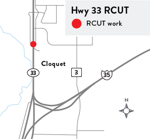 Location of the Hwy 33 RCUT project.