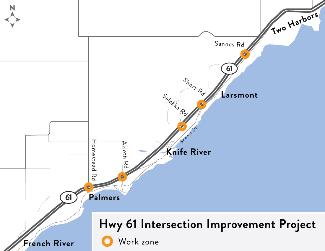 A rendering of the Hwy 61 intersections improvement project.