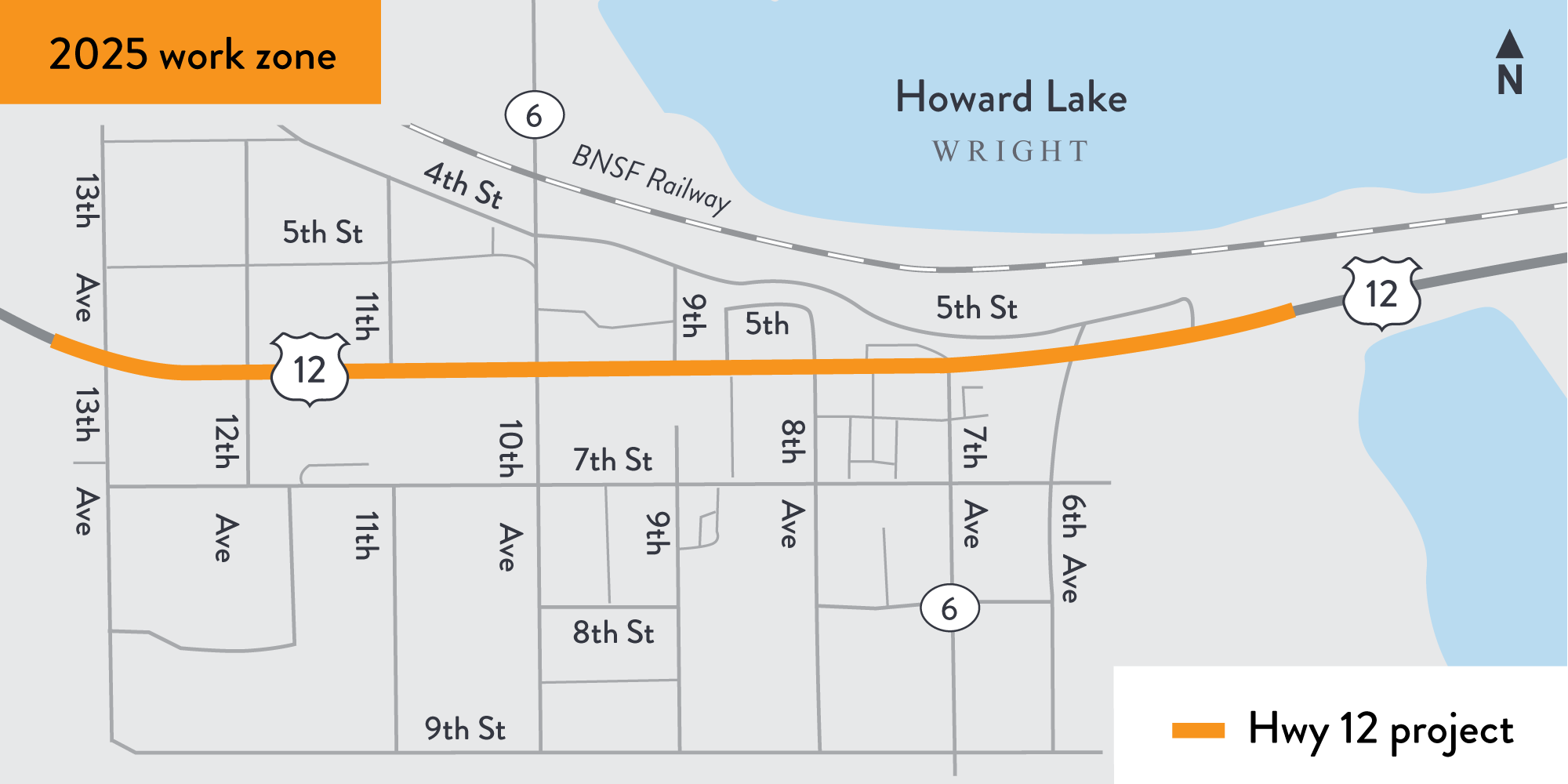 Howard Lake project location map