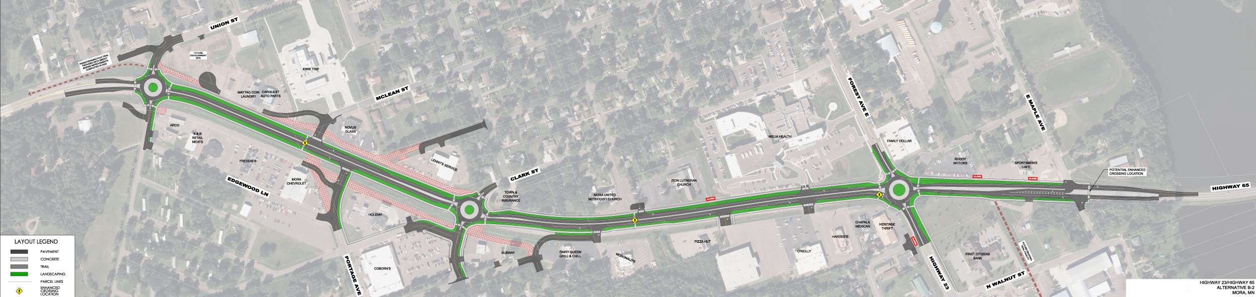 Download Hwy 65/23 layout from the 2024 Corridor Study.