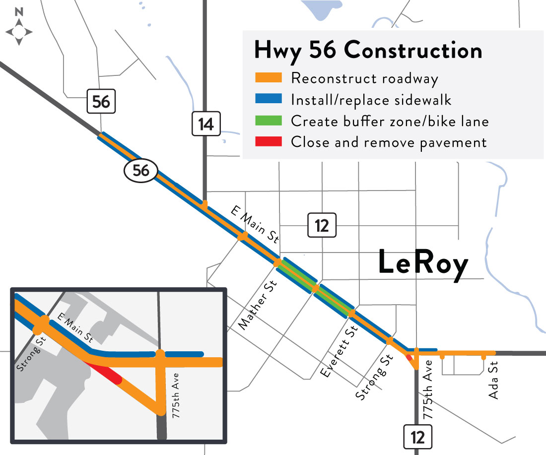 Hwy 56 Reconstion Map