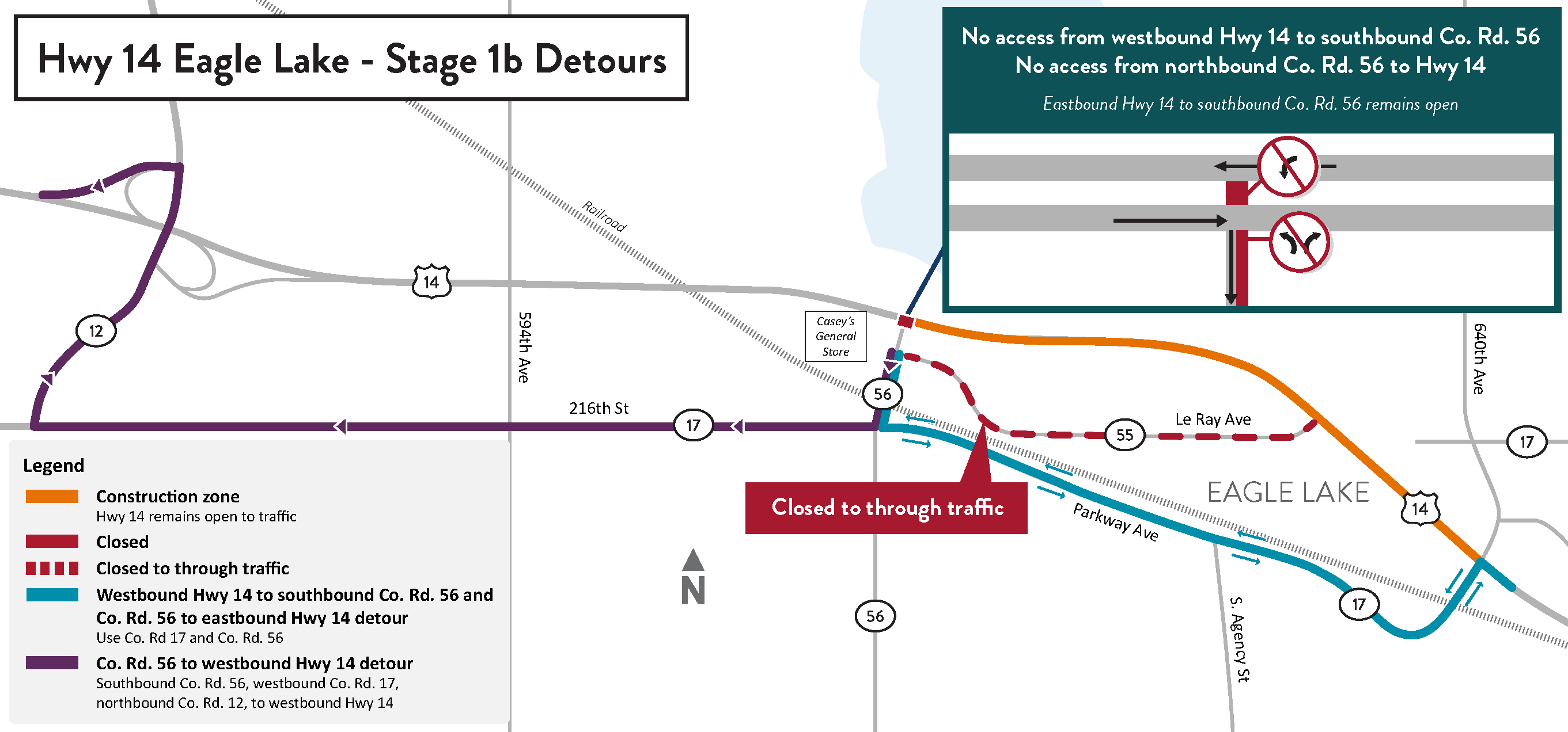 Hwy 14 State 1b detour
