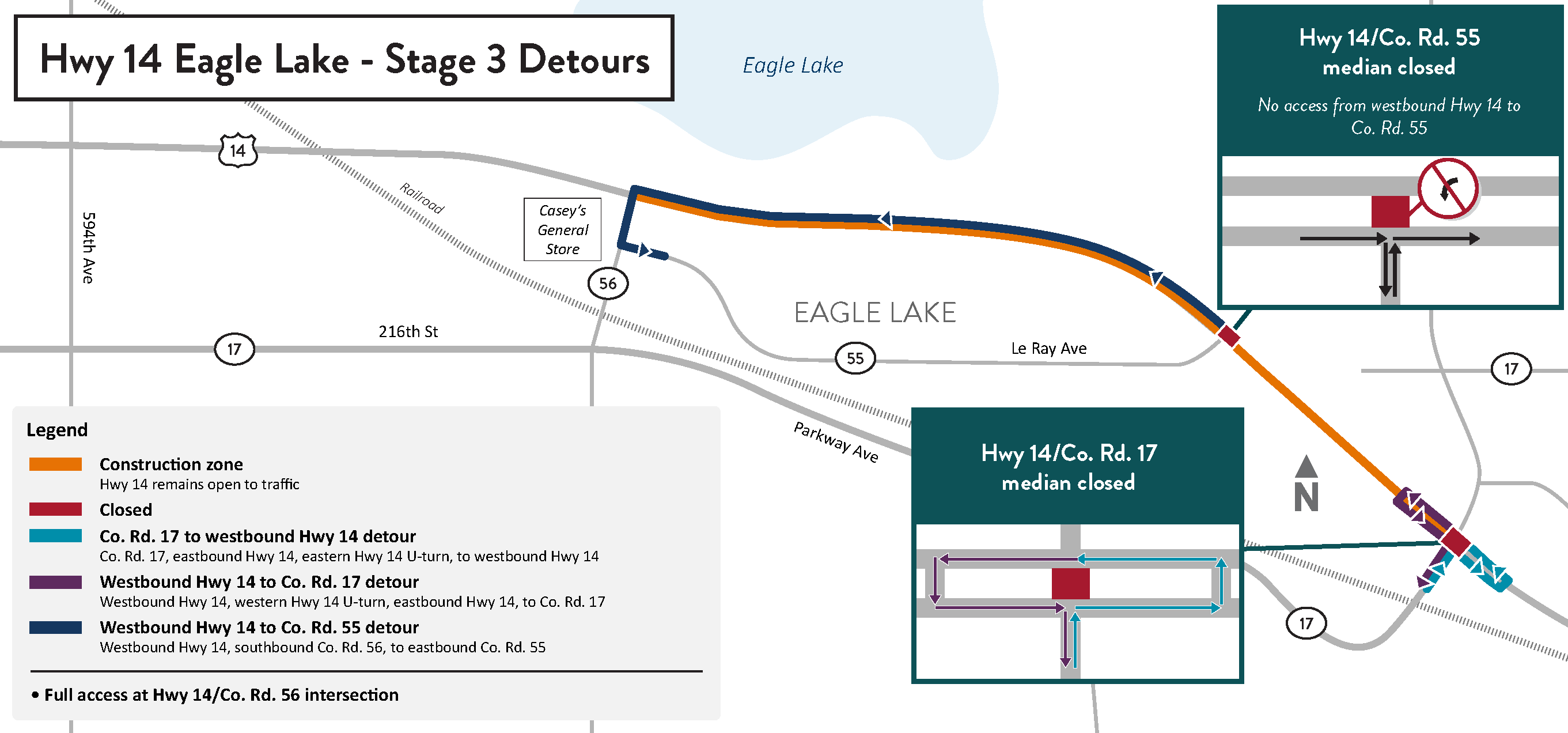 Hwy 14 Stage 3 detour