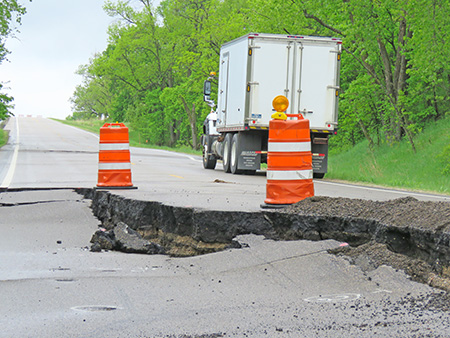 Highway 67 road failure - 05-24-19
