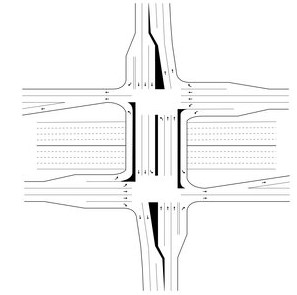 Texas U-turn interchange concept.