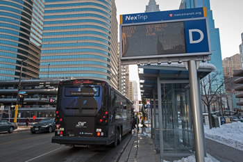 bus on the shoulder of a road