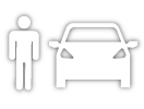 Pedestrian and car icon