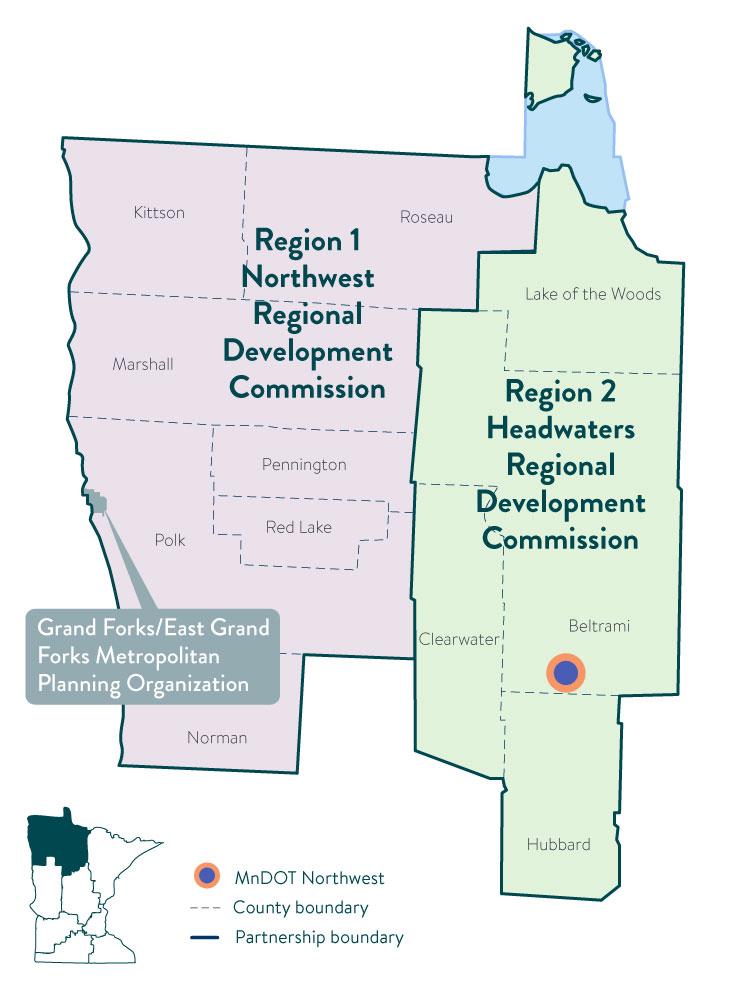 Map of Northwest Minnesota ATP
