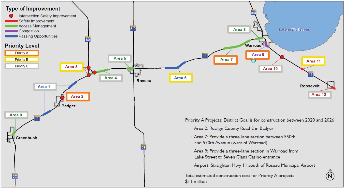 map of corridor study priorities