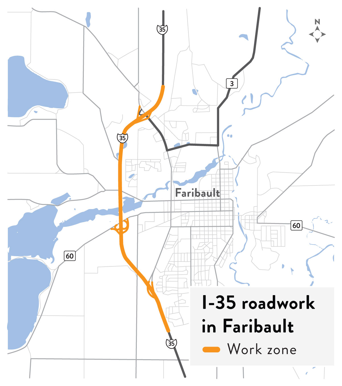 I-35 project area map