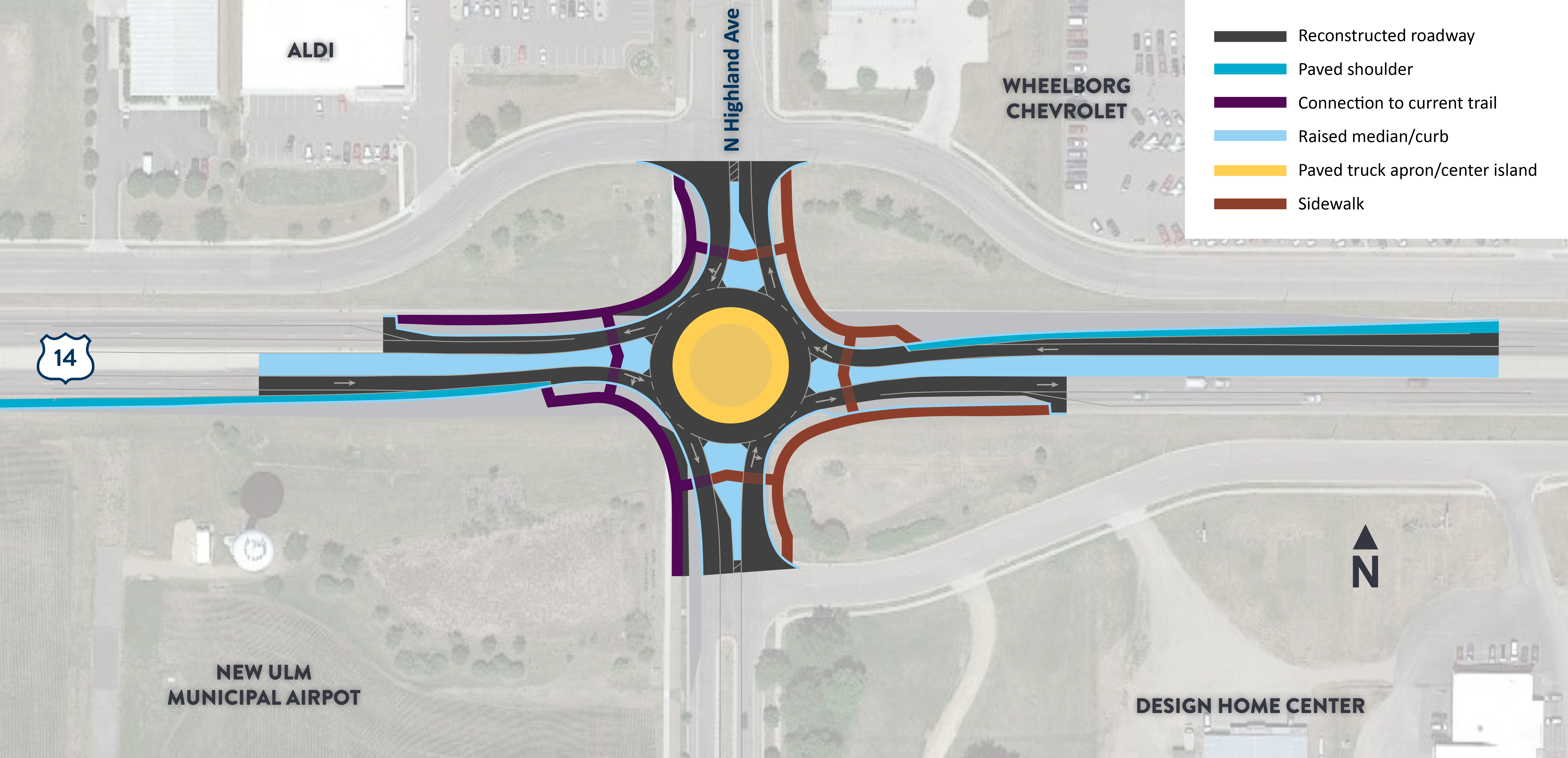 Highway 14/Highland Avenue Study area map